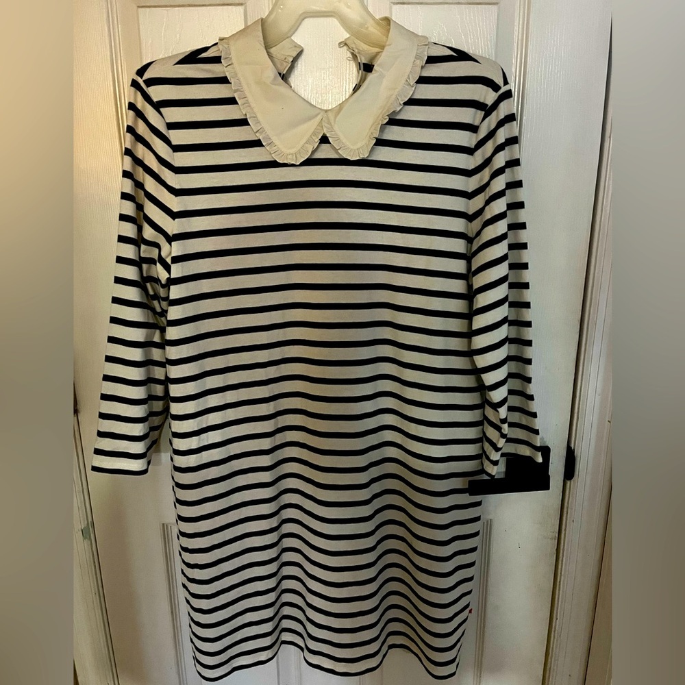 Kate Spade Women's Poplin Collar Striped Tee Dress